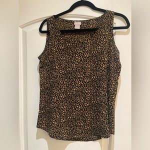 Sleeveless animal print chicos shirt